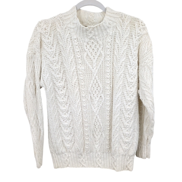 Express Vintage Handknitted Fisherman Sweater C. Internationale Cotton Blend XS - Picture 1 of 8